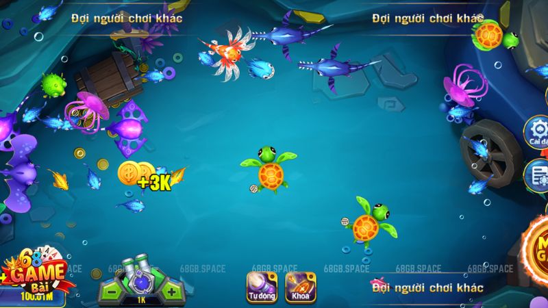 Kinh nghiệm chơi Bắn Cá tiêu diệt cá lớn mà ít tốn đạn tại Game Bài 68 3 Bắn cá 68 game bài space
